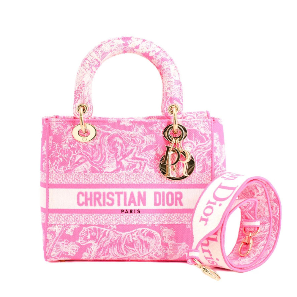 Christian Dior Lady Lite Shoulder Bag Pink